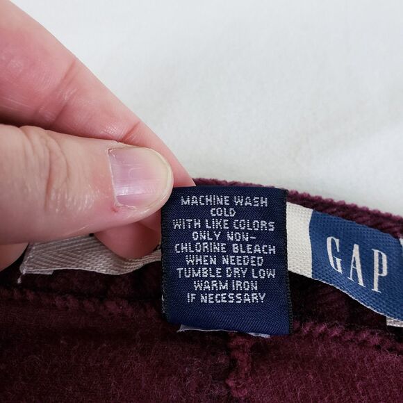 Gap Corduroy Pants Bootcut Womens 8 Burgundy Red Y2K Preppy Retro Whimsigoth - Picture 9 of 9